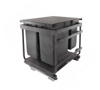 Vibo KOMBI 2.0 M60W Система сортировки и хранения, 4 емкости (20л+20л+10л+10л), креп. фасада, полн.выдв., плавн.закр., направл. Nova Pro, крышка-полка (KOMBI2GME604SCGMRF)
