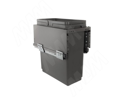 Vibo GLOBE 2.0 M30W Система сортировки и хранения, 1 емкость (33л), креп. фасада, полн.выдв., плавн.закр., направл. Nova Pro, без крышек. (PG2GME301SCGM)