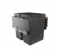 Vibo GLOBE 2.0 M50W Система сортировки и хранения, 2 емкости (30л+30л), креп. фасада, полн.выдв., плавн.закр., направл. Nova Pro, без крышек. (PG2GME502SCGM)