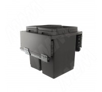 Vibo GLOBE 2.0 M45W Система сортировки и хранения, 2 емкости (30л+30л), креп. фасада, полн.выдв., плавн.закр., направл. Nova Pro, без крышек. (PG2GME452SCGM)