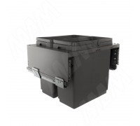 Vibo GLOBE 2.0 M60W Система сортировки и хранения, 2 емкости (33л+33л), креп. фасада, полн.выдв., плавн.закр., направл. Nova Pro, без крышек. (PG2GME602SCGM)
