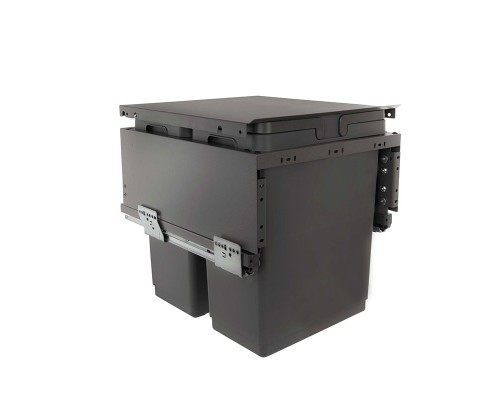 Vibo GLOBE 2.0 M50W Система сортировки и хранения, 2 емкости (30л+30л), креп. фасада, полн.выдв., плавн.закр., направл. Nova Pro, крышка-полка (PG2GME502SCGMRF)