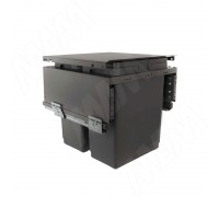Vibo GLOBE 2.0 M45W Система сортировки и хранения, 2 емкости (30л+30л), креп. фасада, полн.выдв., плавн.закр., направл. Nova Pro, крышка-полка (PG2GME452SCGMRF)