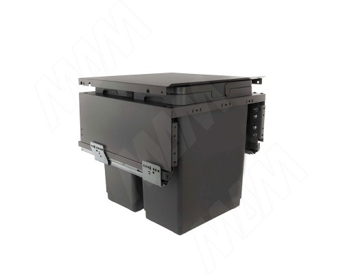 Vibo GLOBE 2.0 M45W Система сортировки и хранения, 2 емкости (30л+30л), креп. фасада, полн.выдв., плавн.закр., направл. Nova Pro, крышка-полка (PG2GME452SCGMRF)