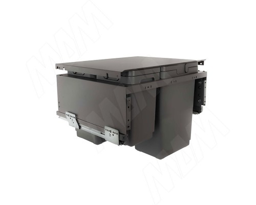 Vibo GLOBE 2.0 M60W Система сортировки и хранения, 4 емкости (20л+20л+10л+9л), креп. фасада, полн.выдв., плавн.закр., направл. Nova Pro, крышка-полка (PG2GME604SCGMRF)