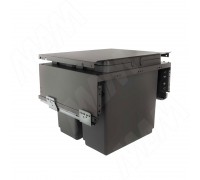 Vibo GLOBE 2.0 M60W Система сортировки и хранения, 2 емкости (33л+33л), креп. фасада, полн.выдв., плавн.закр., направл. Nova Pro, крышка-полка (PG2GME602SCGMRF)