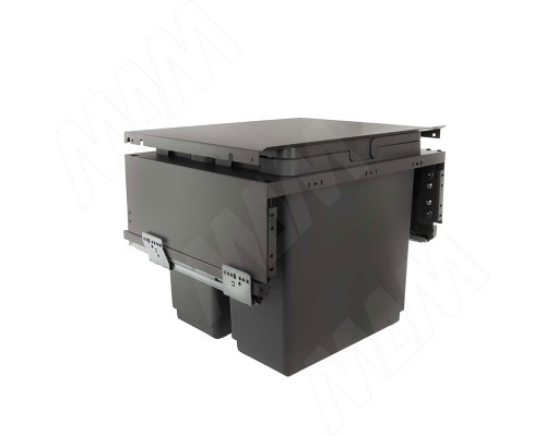Vibo GLOBE 2.0 M60W Система сортировки и хранения, 2 емкости (33л+33л), креп. фасада, полн.выдв., плавн.закр., направл. Nova Pro, крышка-полка (PG2GME602SCGMRF)