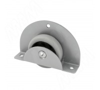 Robby ЛОЙ 50-2 Опора колесная D50 мм прямоходная, прорезиненное колесо, серый, LOY 50-2 (CST18),  Мебельное колесо
