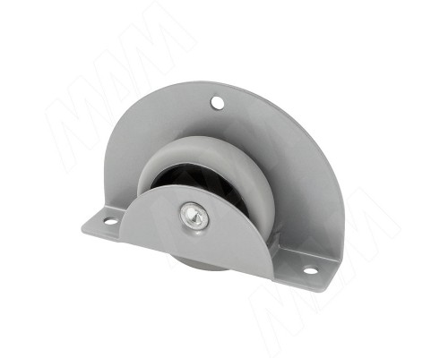 Robby ЛОЙ 50-2 Опора колесная D50 мм прямоходная, прорезиненное колесо, серый, LOY 50-2 (CST18),  Мебельное колесо