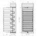 MAIBO ЭСЕНТА Поворотная обувница, 10 полок, 1630-1830 мм, графит, ESENTA (ESRSH10GP)