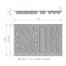 Gollinucci DESIGN Лоток кухонный для столовых приборов для ящика c фасадом 800 мм, цвет серый металлик (6749MT5PZ)