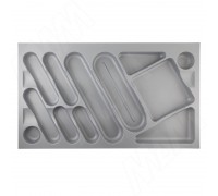 Gollinucci DESIGN Лоток кухонный для столовых приборов для ящика c фасадом 900 мм, цвет серый металлик (6742MT10PZ)