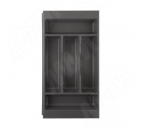 Gollinucci COMBI Лоток кухонный для столовых приборов 278х420/490,  цвет графит (6712G425PZ)