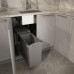 Gollinucci LINEA Система сортировки и хранения, 1 емкость (30л), авт. крышка, нижнее крепление, цвет орион серый (6245G41PZ)