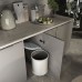Gollinucci LINEA Ведро для мусора подвесное 13л с крышкой, с крепежом, нерж.сталь, цвет серый металлик (6274MT1PZ)