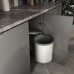 Gollinucci LINEA Ведро для мусора подвесное 13л с крышкой, с крепежом, нерж.сталь, цвет черный (6274NE1PZ)