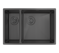 Rivelato RINOX 6444 1/5В-UN-L PVD black нерж.сталь 1,5 чаши 640*440*200 мм
