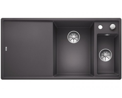 Blanсo AXIA III 6 S-F SILGRANIT PuraDur темная скала чаша справа, доска стекло c кл.-авт. InFino