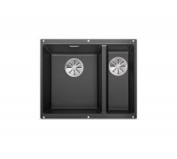 Blanсo SUBLINE 340/160-U SILGRANIT PuraDur антрацит (чаша слева) с отв.арм. InFino