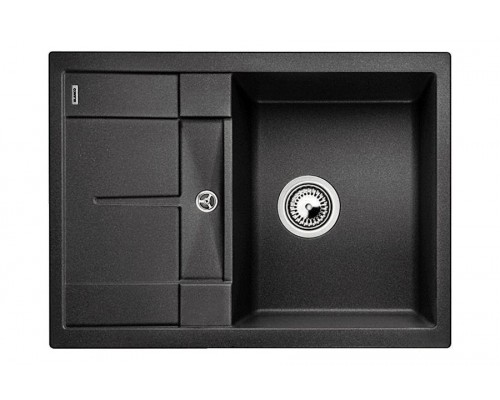 Blanсo METRA 45 S Compact SILGRANIT PuraDur черный, с клапаном-автоматом