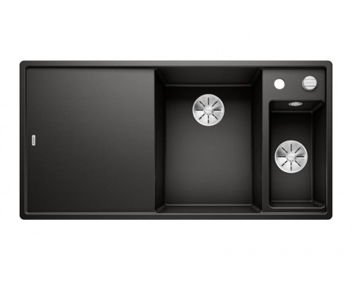 Blanсo AXIA III 6 S SILGRANIT PuraDur черный чаша справа, доска стекло c кл.-авт. InFino