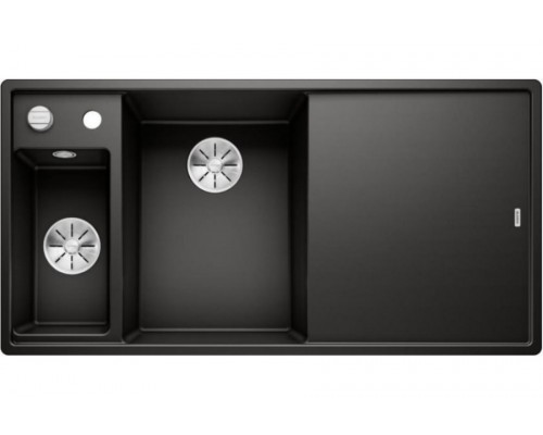 Blanсo AXIA III 6 S черный чаша слева, разделочный столик ясень c кл.-авт. InFino®