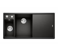 Blanсo AXIA III 6 S черный чаша слева, доска стекло c кл.-авт. InFino®