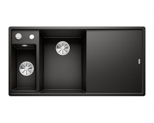 Blanсo AXIA III 6 S черный чаша слева, доска стекло c кл.-авт. InFino®