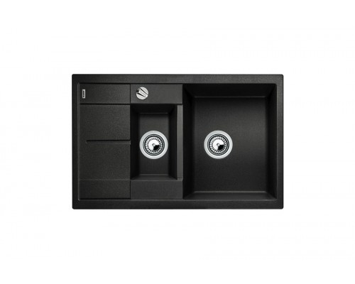 Blanсo METRA 6S Compact SILGRANIT PuraDur черный с клапаном-автоматом