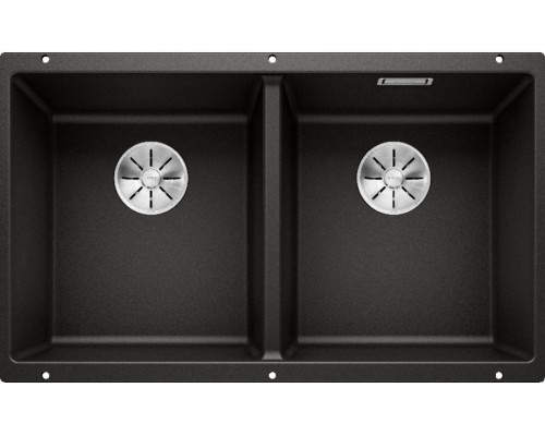 Blanсo SUBLINE 350/350-U SILGRANIT PuraDur черный с отв.арм. InFino