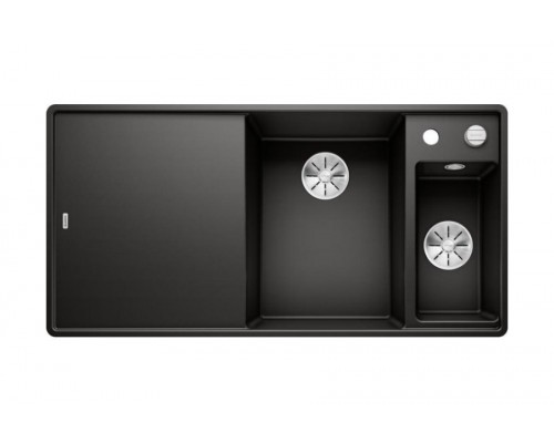 Blanсo AXIA III 6 S-F SILGRANIT черный чаша справа, доска стекло c кл.-авт. InFino