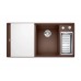 Blanсo AXIA III 6 S-F SILGRANIT черный чаша справа, доска стекло c кл.-авт. InFino