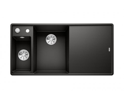 Blanсo AXIA III 6 S-F SILGRANIT черный чаша слева, доска стекло c кл.-авт. InFino®