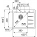 Franke CENTRO CNG 611/211-62 TL чаша слева черный матовый