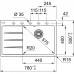 Franke CENTRO CNG 611/211-78 TL чаша справа чёрный матовый