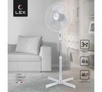 Lex LXFC 8310, 16" напольный вентилятор , белый