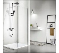 Turia Чёрный матовый. Душевая система со смесителем SDI-1808