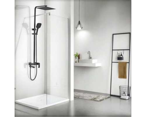 Turia Чёрный матовый. Душевая система со смесителем SDI-1808
